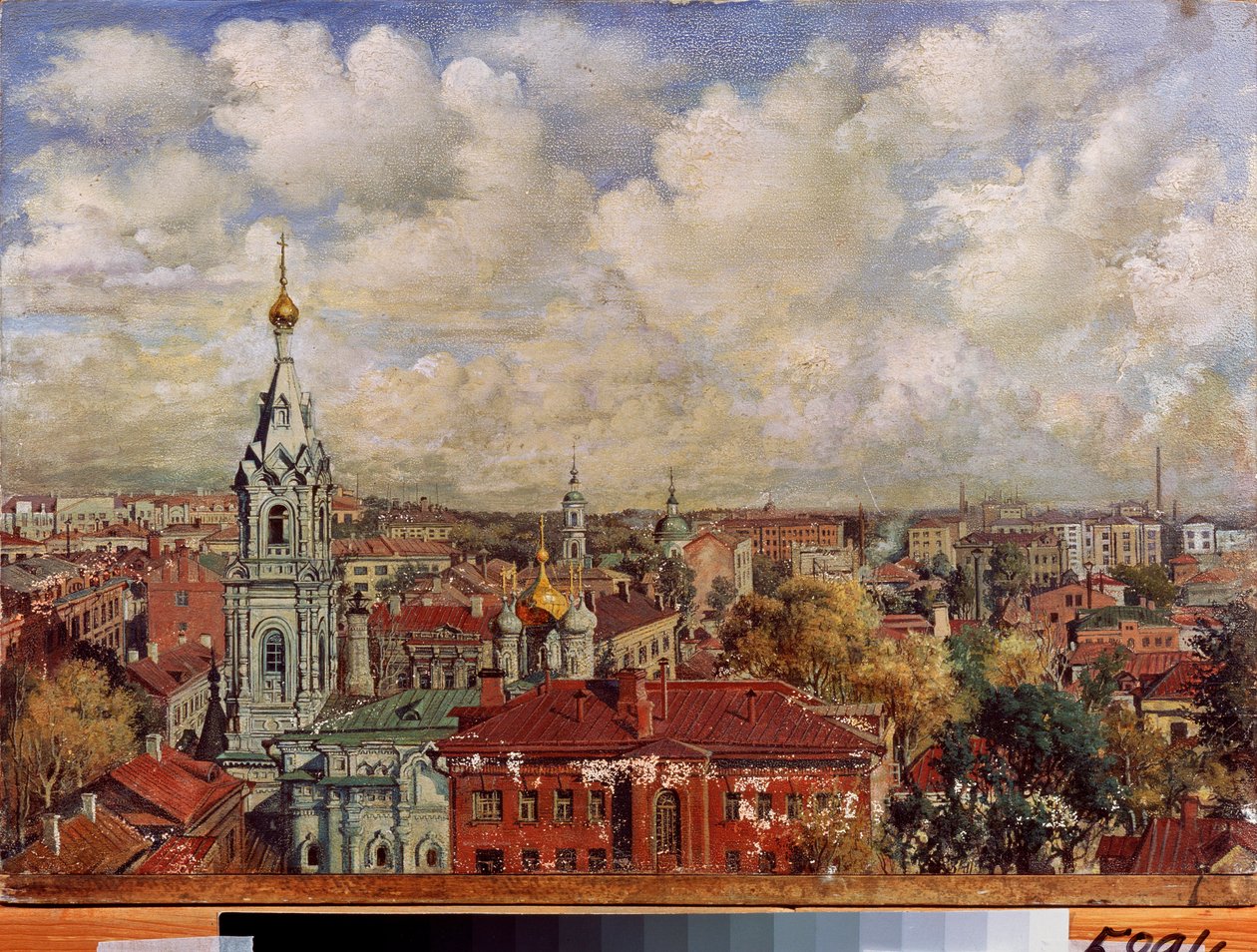Moskva (Rusland) - Maleri af Viktor Jakovlevich Yakovlev (1844-?), olie på lærred, russisk kunst af Viktor Jakovlevich Yakovlev