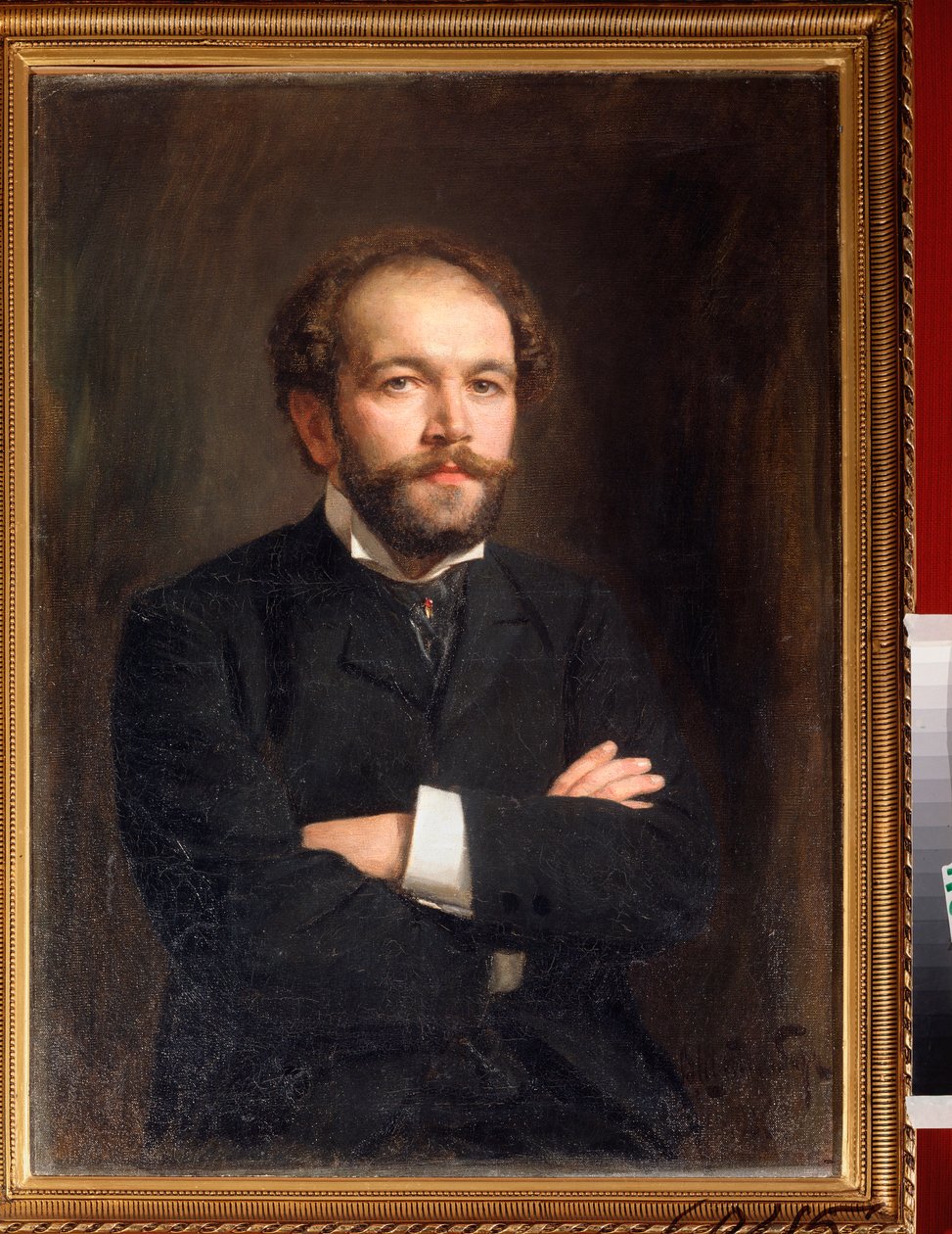 Portræt af komponisten Nikolai Medtner (1879-1951) (Portræt af komponisten N Medtner) - Maleri af Viktor Karlovich Stemberg (1863-efter 1917), olie på lærred af Viktor Karlovich Stemberg