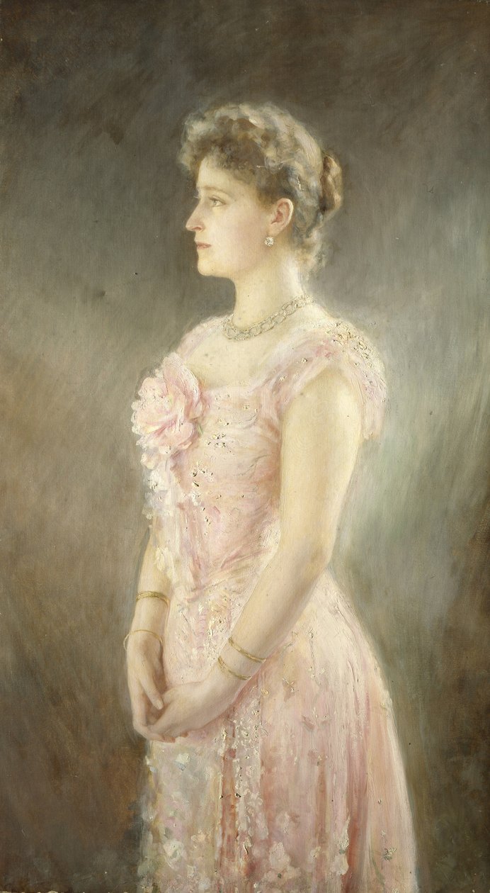 Portræt af kejserinde Alexandra Fyodorovna af Rusland 1872-1918, hustru til zar Nicholas II, 1901 af Viktor Karlovich Stemberg
