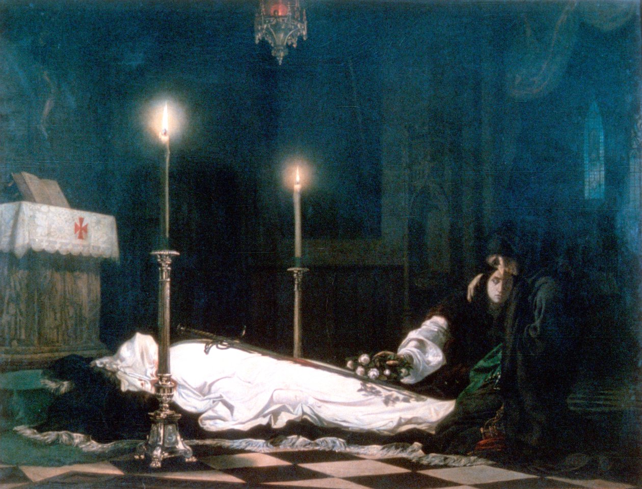 Laszlo Hunyadi på Bier, 1859 af Viktor Madarász