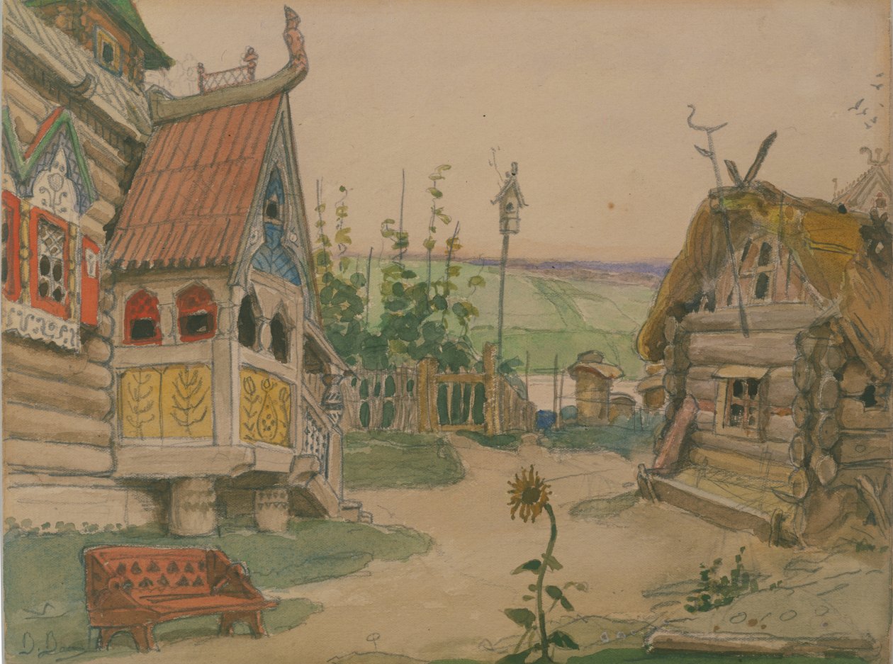 Berendeyevka. Scenedesign til operaen Snow Maiden af N. Rimsky-Korsakov, 1885 af Viktor Mikhaylovich Vasnetsov