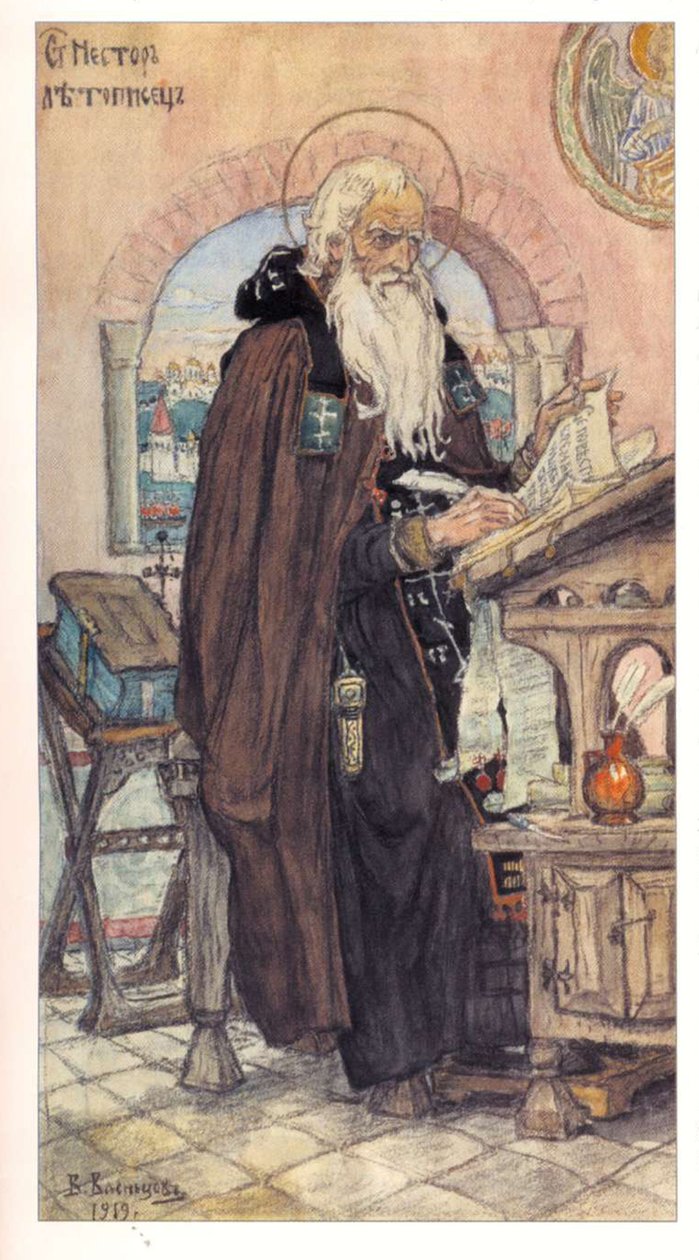 Sankt Nestor Krønikeskriveren, 1919 af Viktor Mikhaylovich Vasnetsov