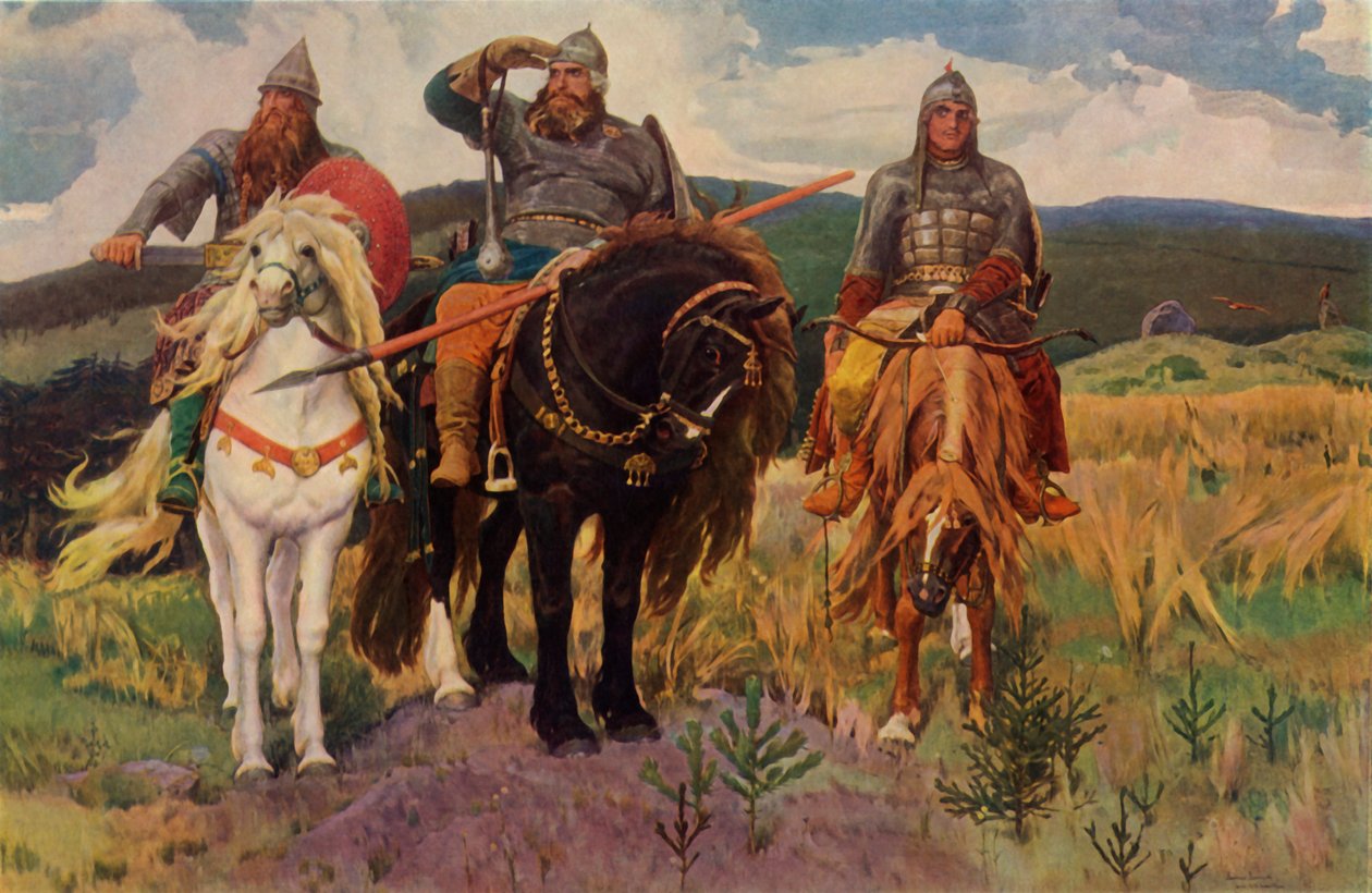 The Warriors, 1898, 1965. af Viktor Mikhaylovich Vasnetsov