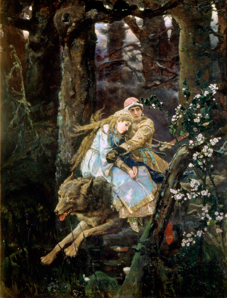 Tsarevich Ivan rider på den grå ulv, 1889 af Viktor Mikhaylovich Vasnetsov