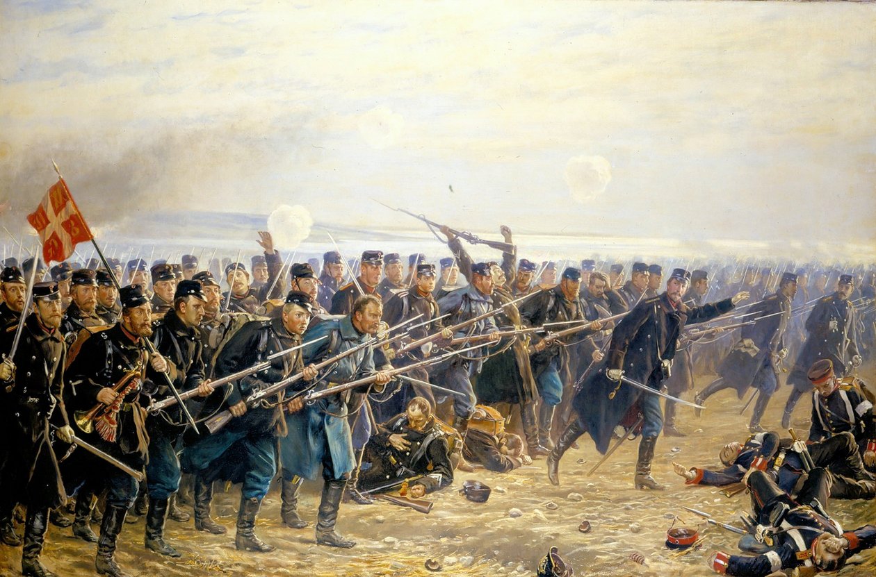  Ottende brigades angreb ved Dybbl 18. april 1864n af Vilhelm Rosenstand