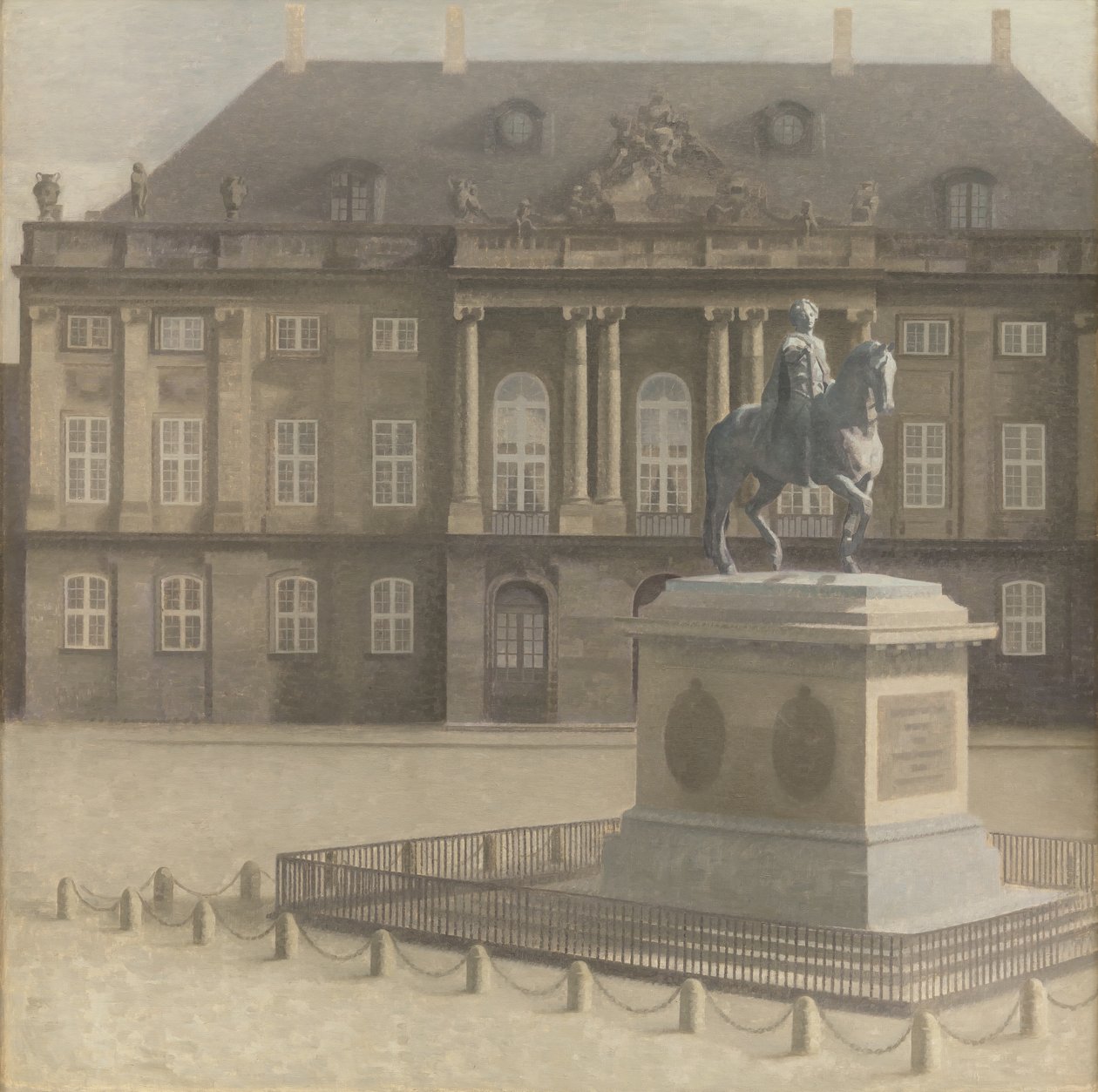 Amalienborg Square, Copenhagen af Vilhelm Hammershøi