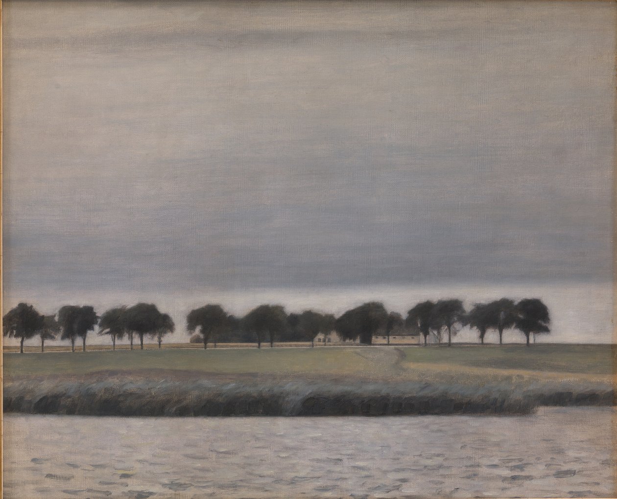 Forstudie til "Solregn. Gentofte Sø" af Vilhelm Hammershøi