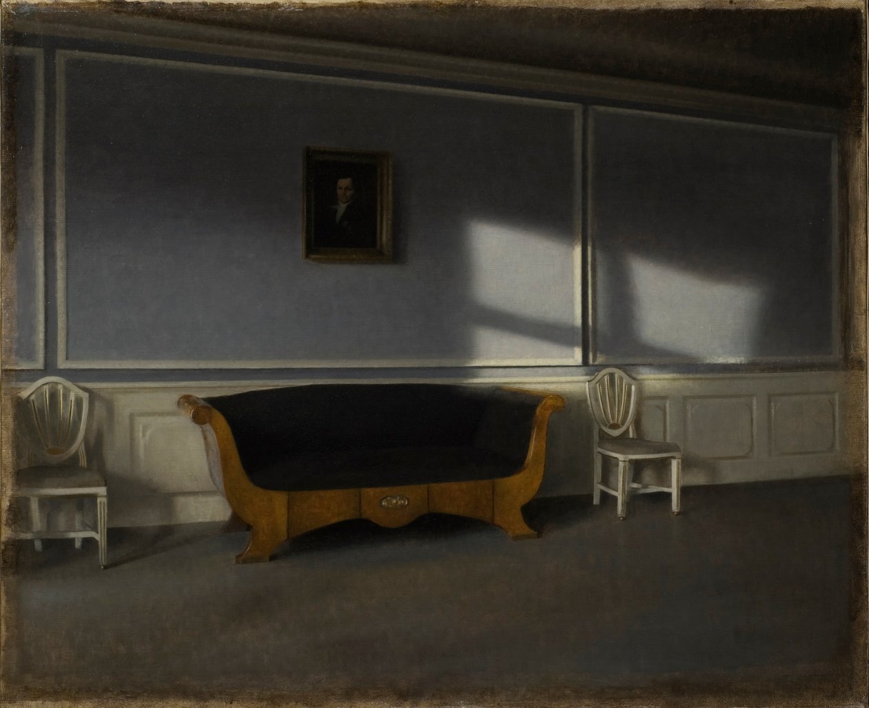 Solskin i tegnestuen III, 1905. af Vilhelm Hammershøi