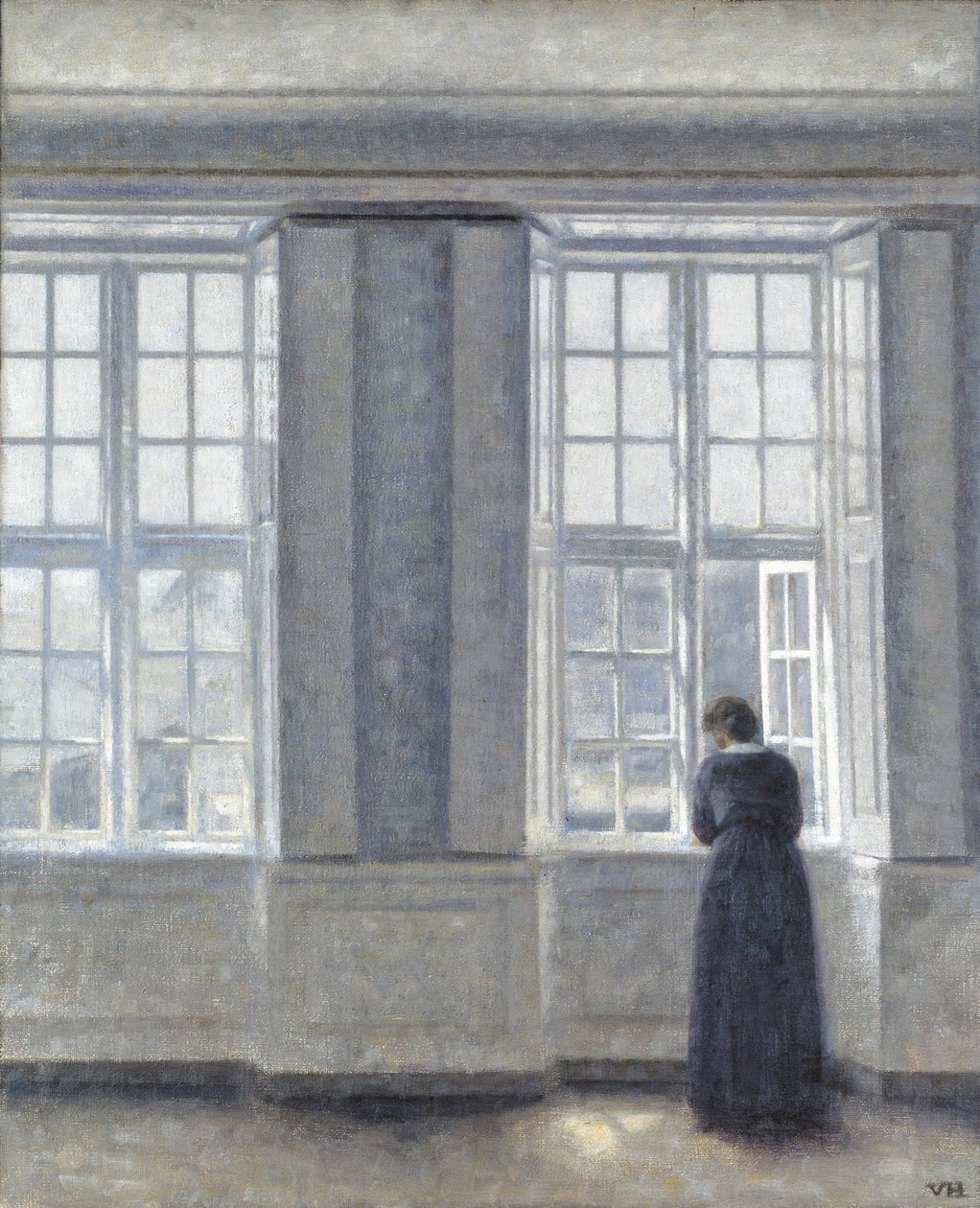 De høje vinduer af Vilhelm Hammershøi
