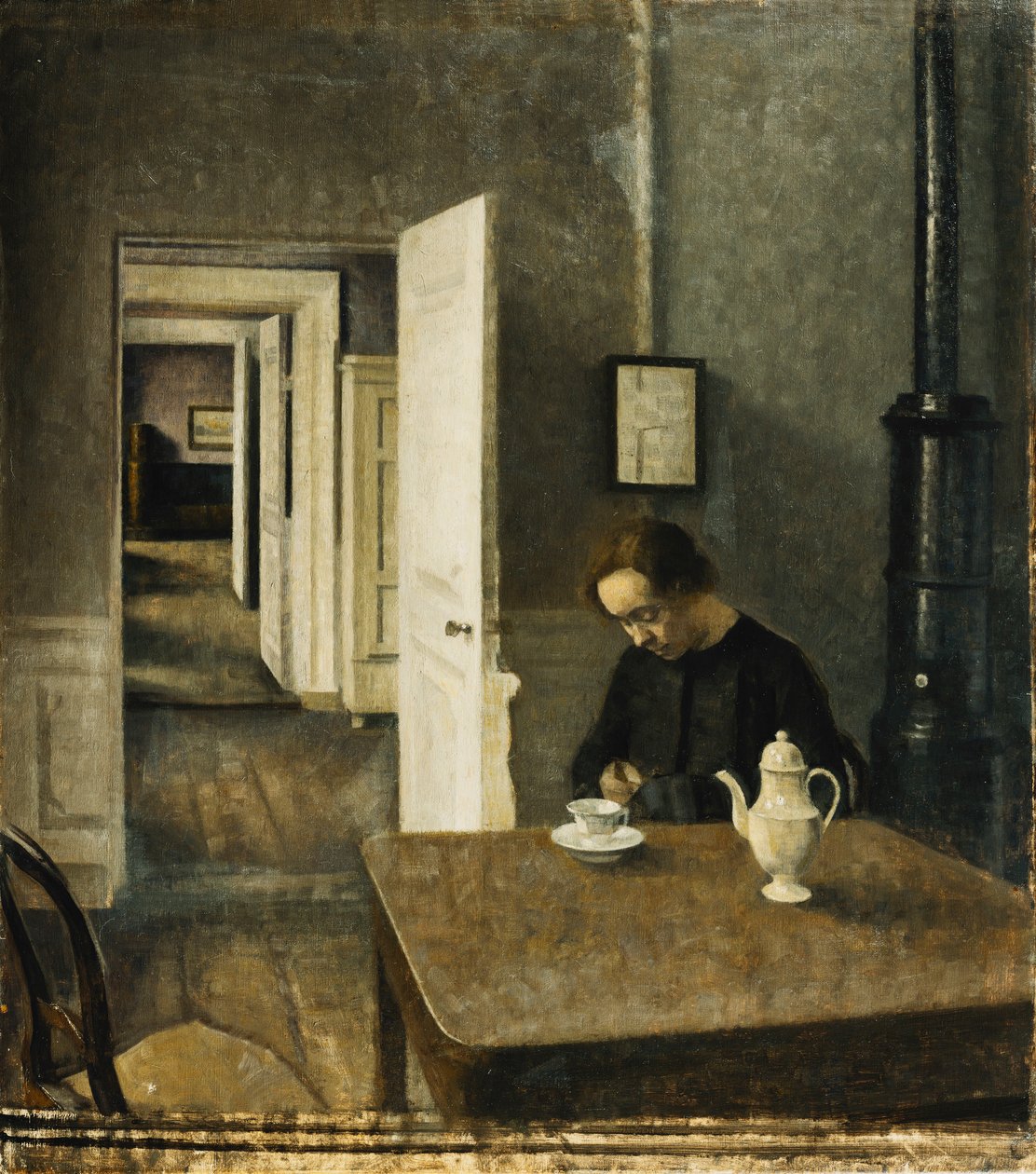 An Interior, Strandgade 25, 1915 af Vilhelm Hammershoi