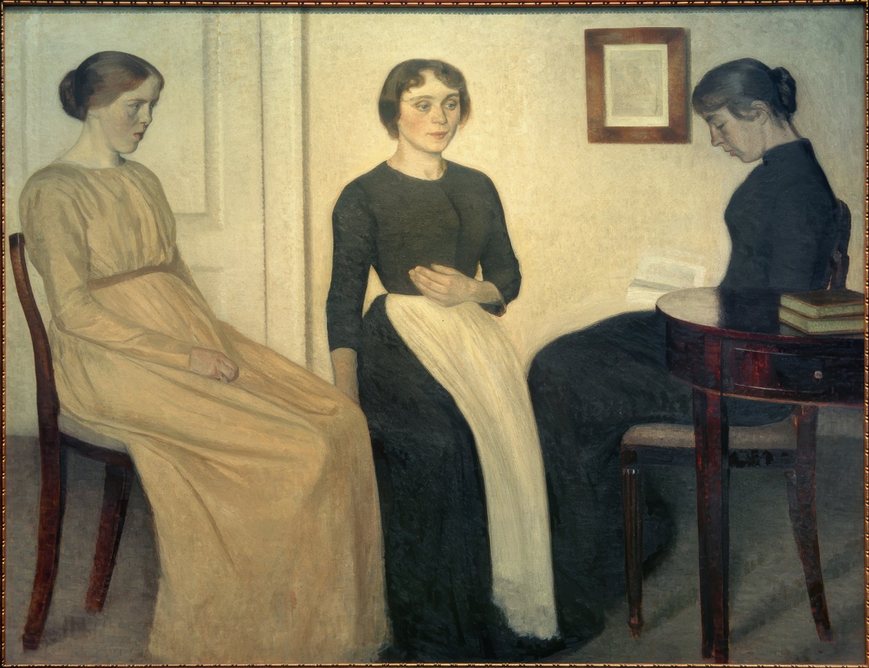 Tre unge kvinder af Vilhelm Hammershoi