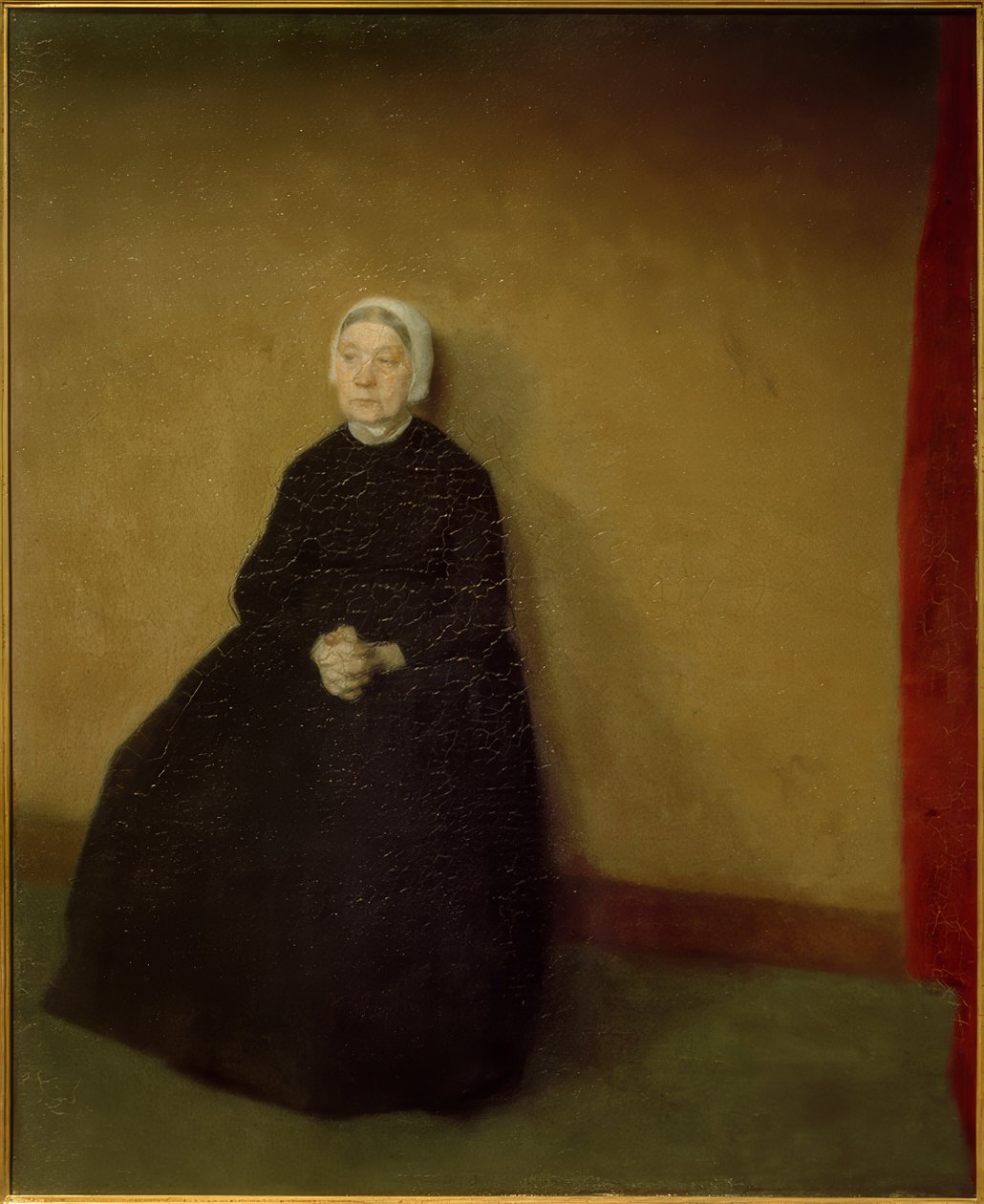 En gammel kvinde af Vilhelm Hammershoi