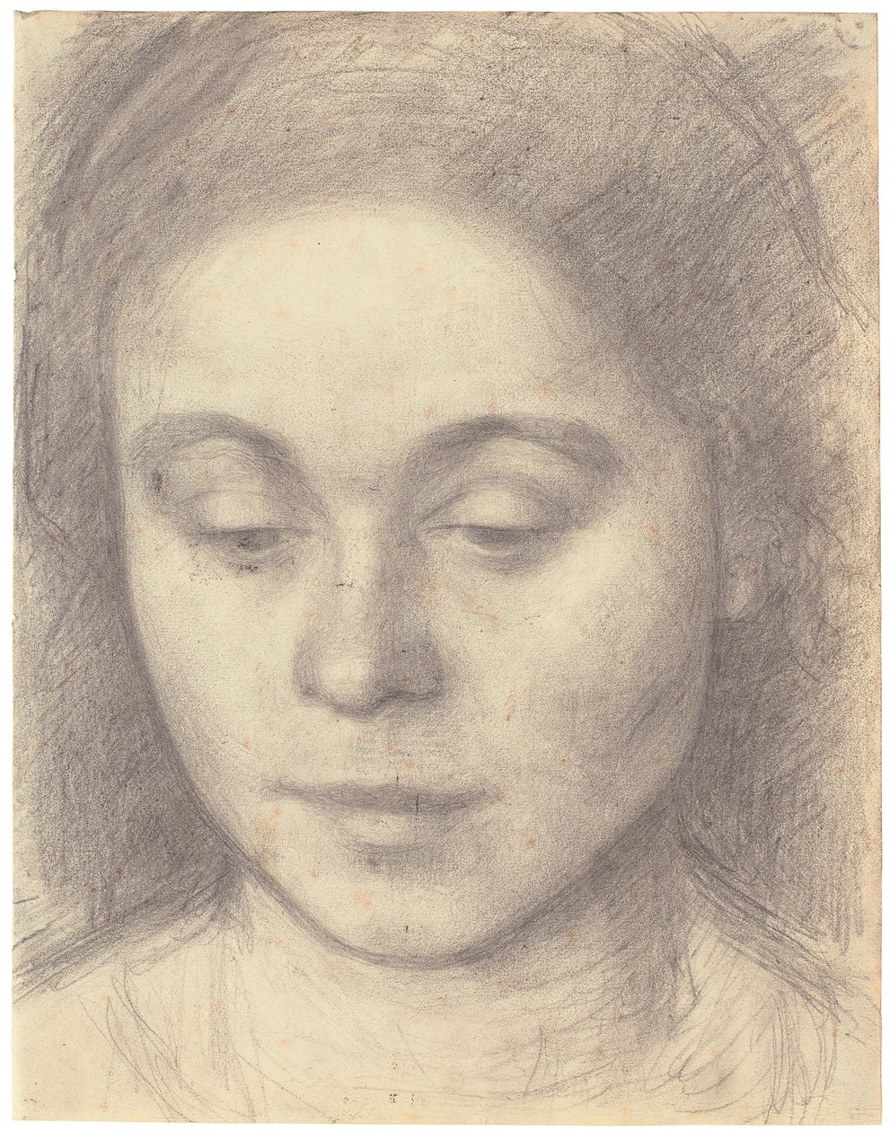 Portræt af Ida, kunstnerens hustru, 1898 (blyant) af Vilhelm Hammershoi
