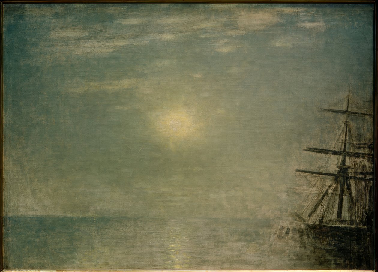 Sol over havet af Vilhelm Hammershoi