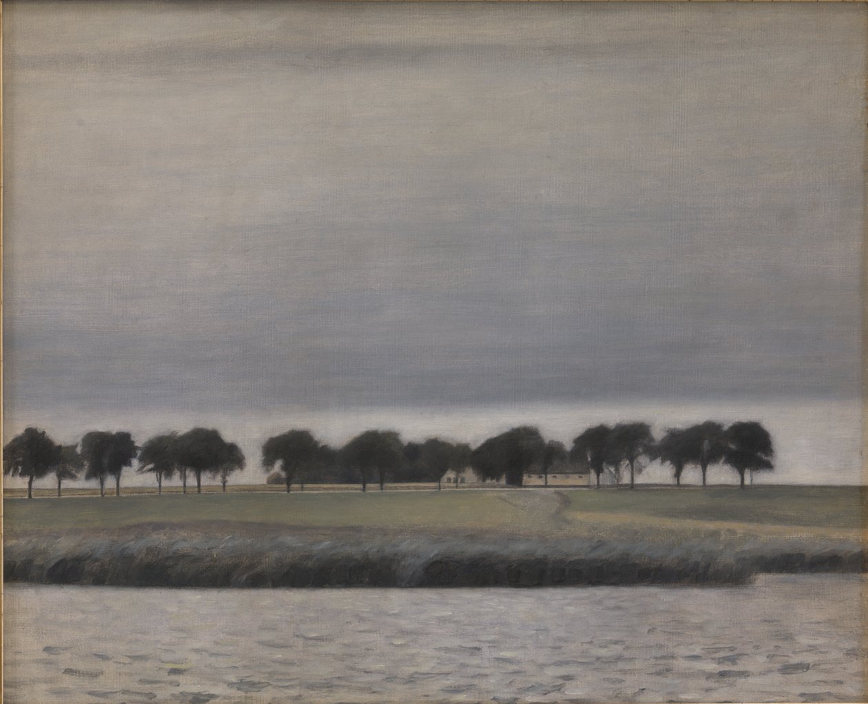 Undersøgelse af solregn, Gentofte Sø af Vilhelm Hammershoi