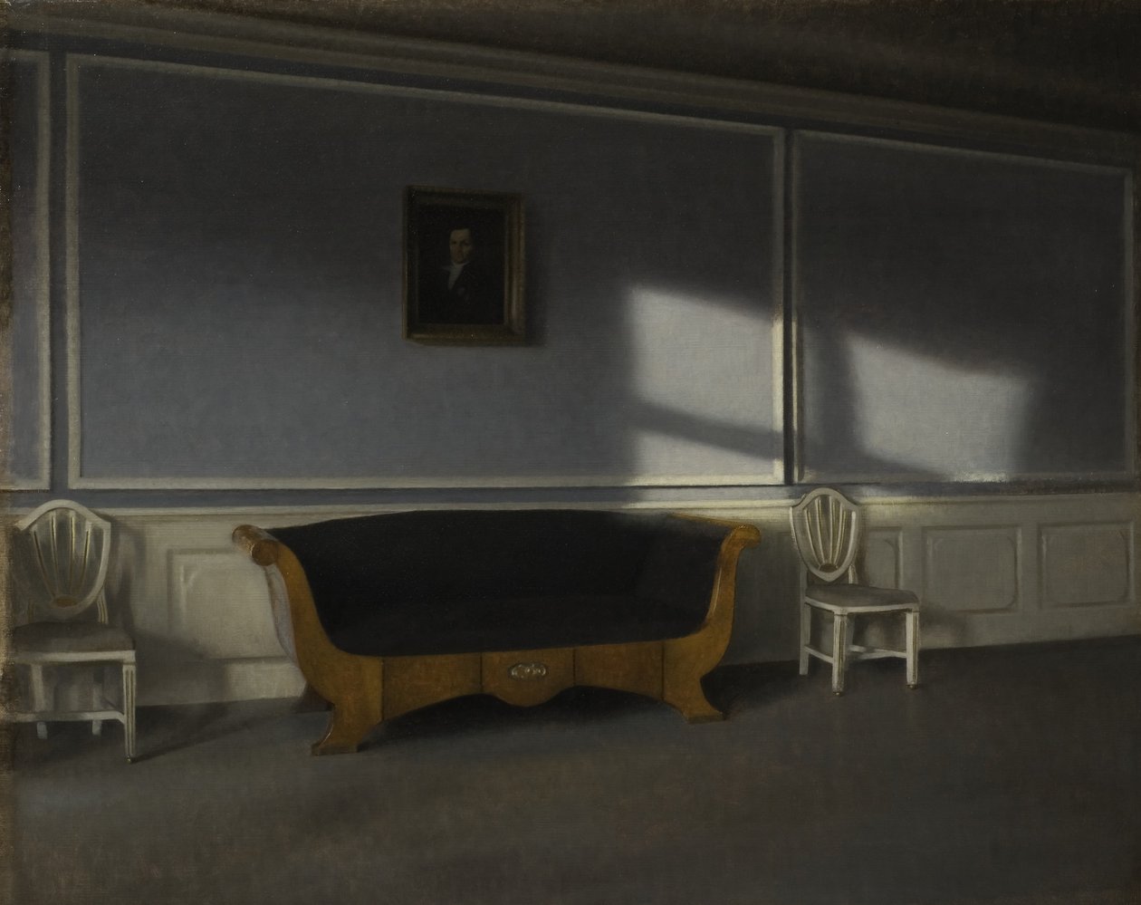 Solskin i tegnestuen III, ca. 1905 af Vilhelm Hammershoi