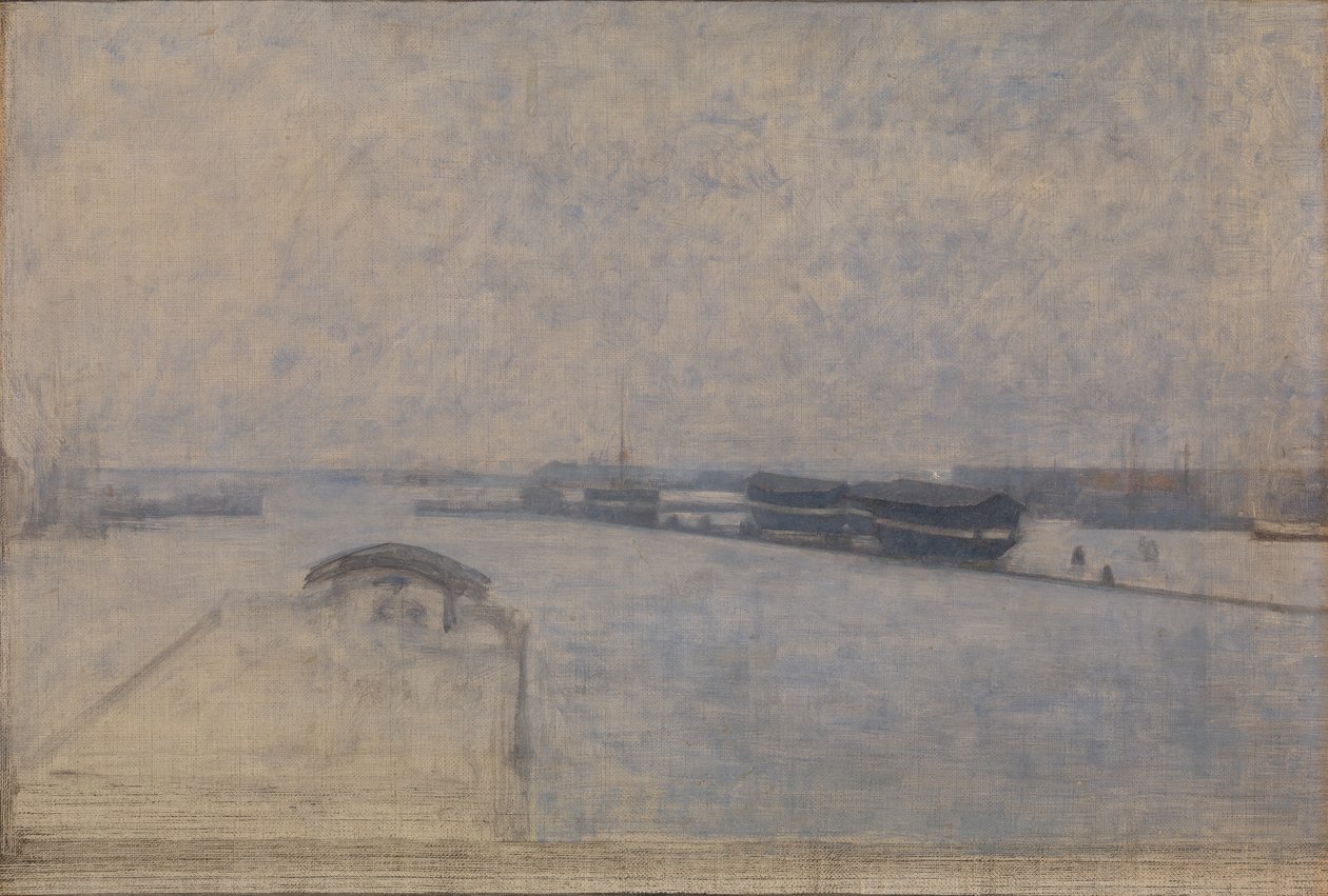 Københavns Havn set fra Kvæsthusgade af Vilhelm Hammershøi