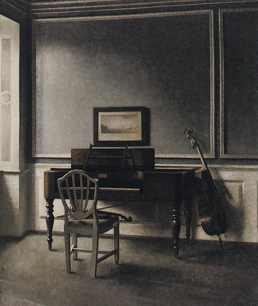 The Old Piano. Strandgade 30, 1907 af Vilhelm Hammershoi