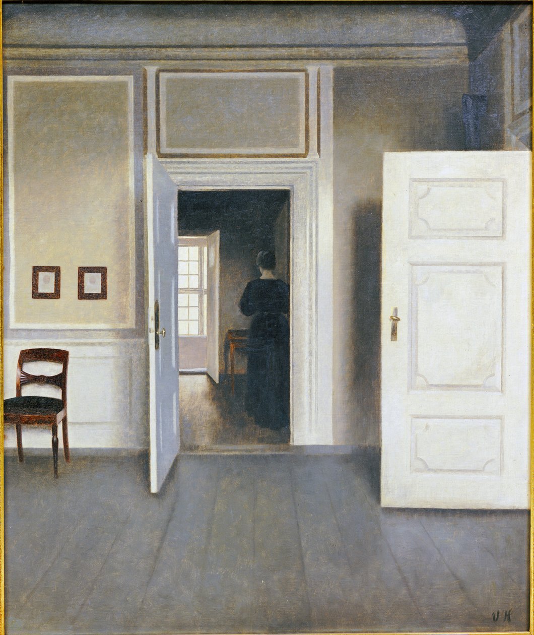 Kvinde i et interiør, Strandgrade 30, 1901 af Vilhelm Hammershoi