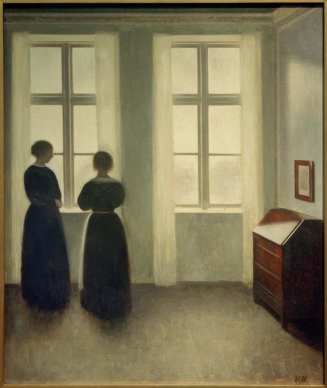 To kvinder ved vinduet af Vilhelm Hammershoi