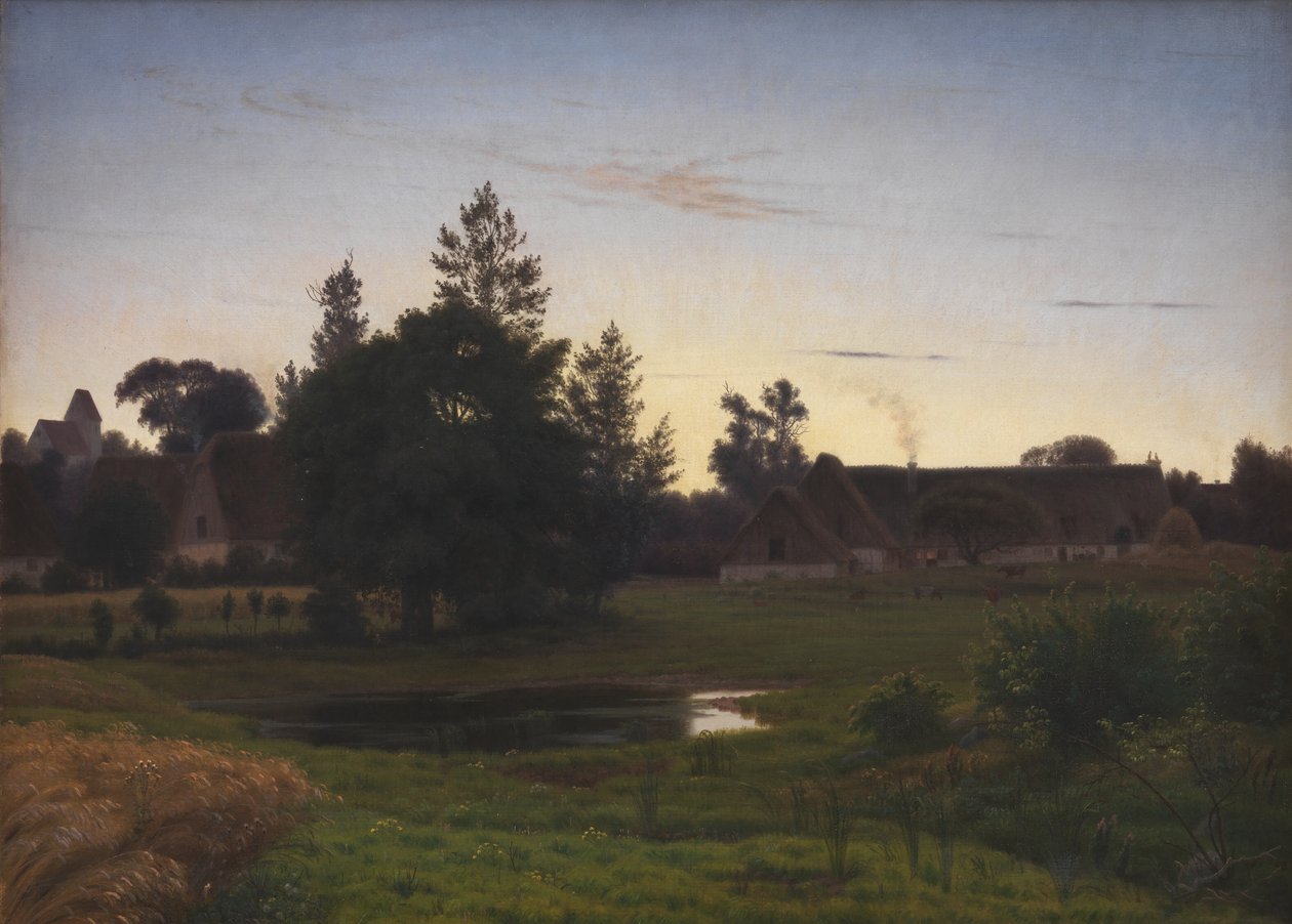 Efter solnedgang i udkanten af en landsby af Vilhelm Kyhn