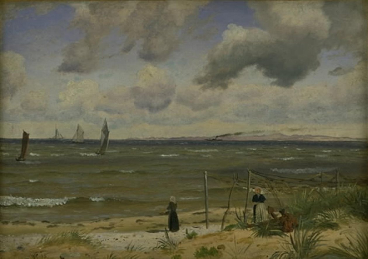 Hornbæk Strand i Nordsjælland af Vilhelm Kyhn