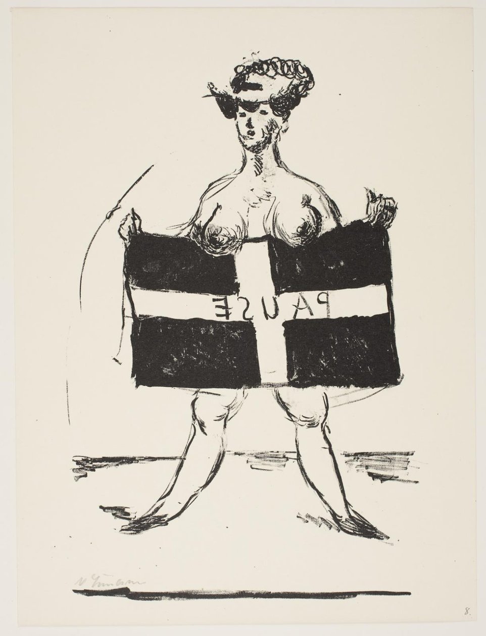 Blad fra "Klingens Kunstnermappe Nr. 2" af Vilhelm Lundstrøm