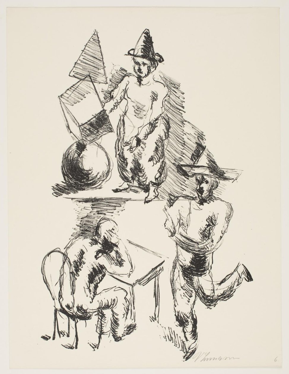 Blad fra "Klingens Kunstnermappe Nr. 2" af Vilhelm Lundstrøm