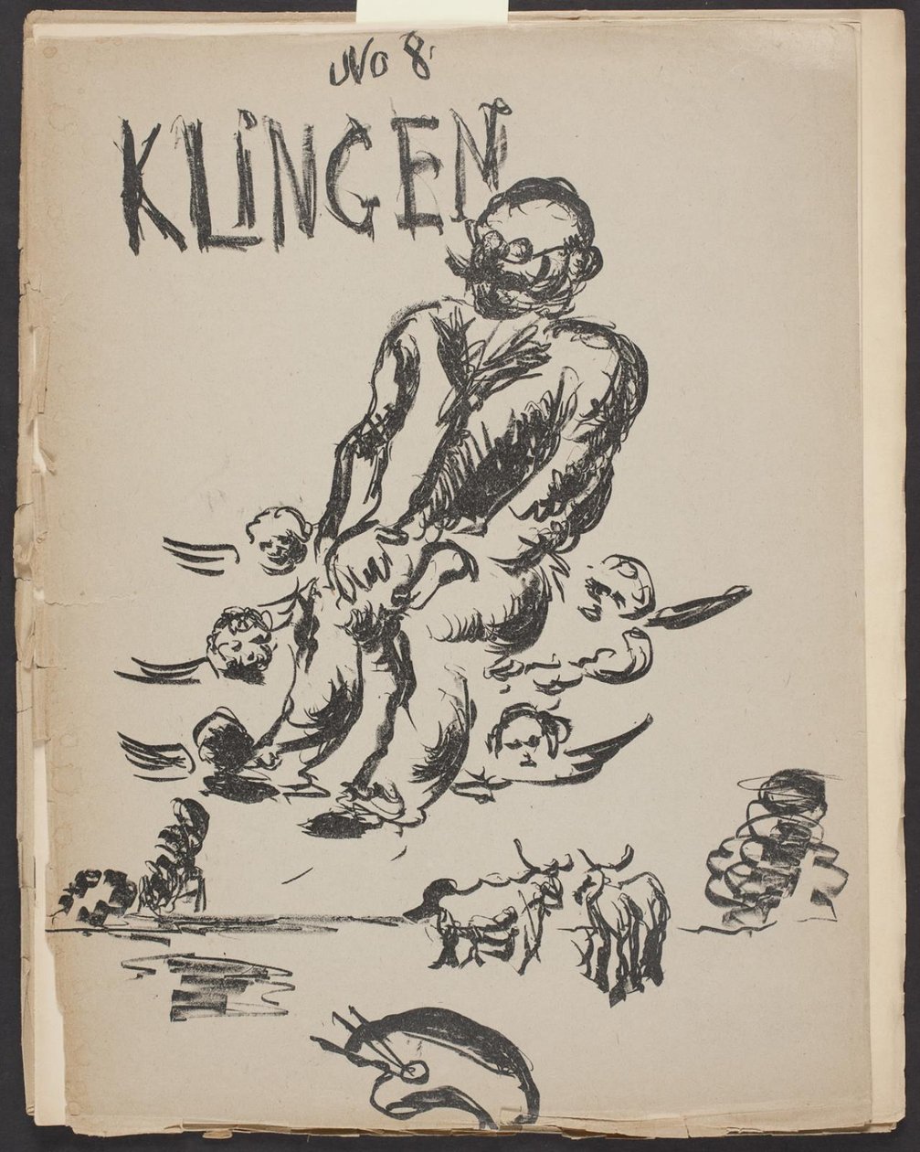 Forside til Klingen, Årg. III, nr. 8 af Vilhelm Lundstrøm