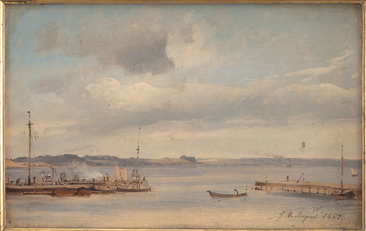 En bådhavn. Humlebæk, Sjælland af Vilhelm Petersen