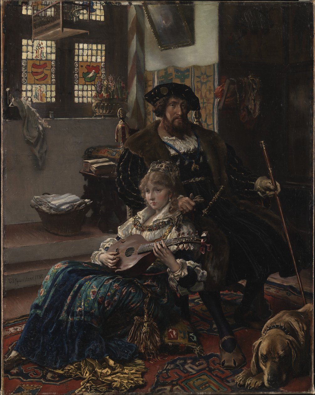 Christian II og Dyveke af Vilhelm Rosenstand