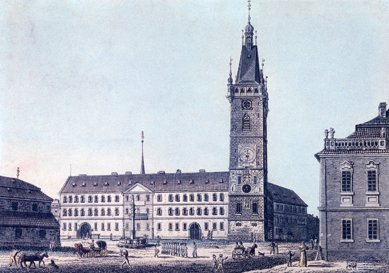 Nyt Rådhus, c.1830 af Vincenc Morstadt