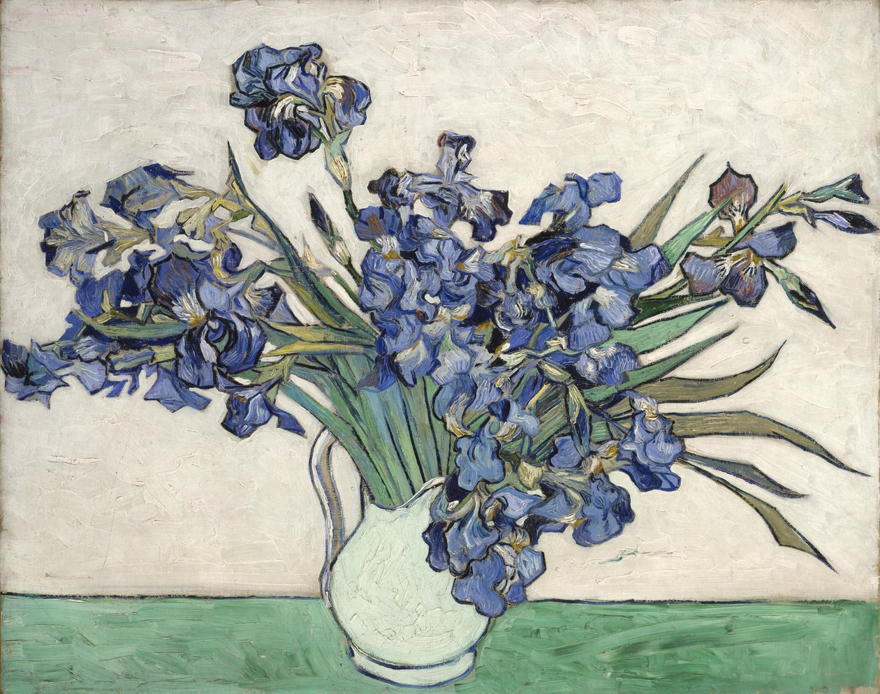 Vase med iris af Vincent van Gogh