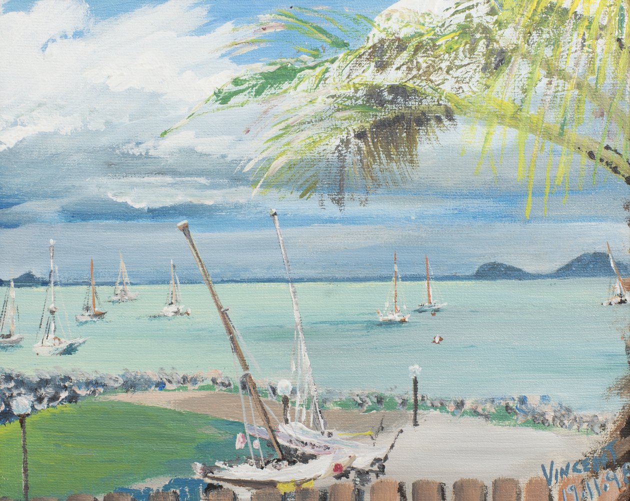 Airlie Beach, Australien, 1998, (akryl på lærredstavle) af Vincent Alexander Booth