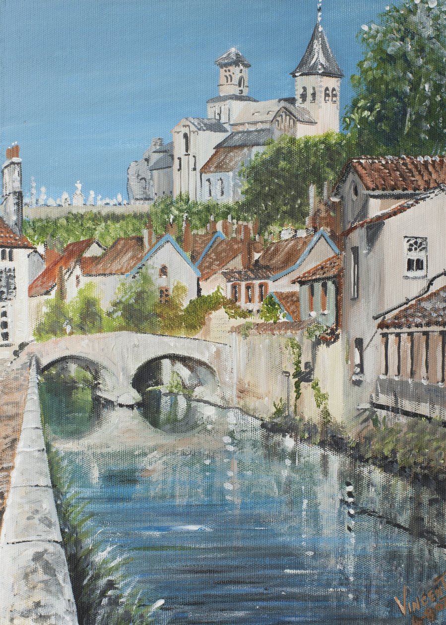 Chatillon sur Seine, Frankrig, 2007, (akryl på lærredstavle) af Vincent Alexander Booth