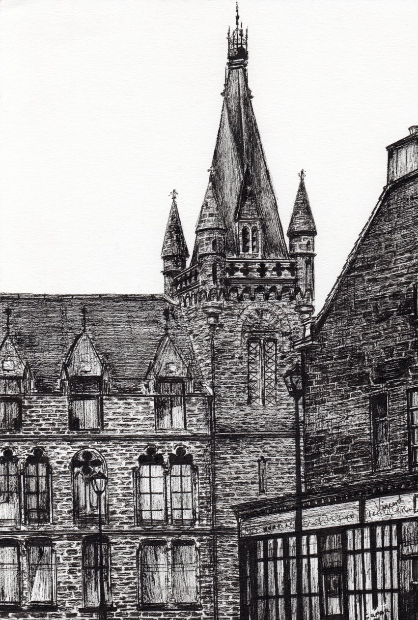 Cupar, 2007, (blæk på papir) af Vincent Alexander Booth