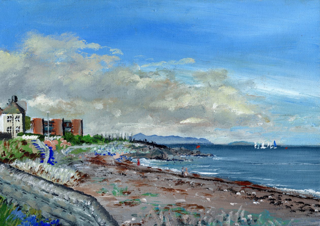 Greystones Ireland, 2001, (akryl på lærredstavle) af Vincent Alexander Booth