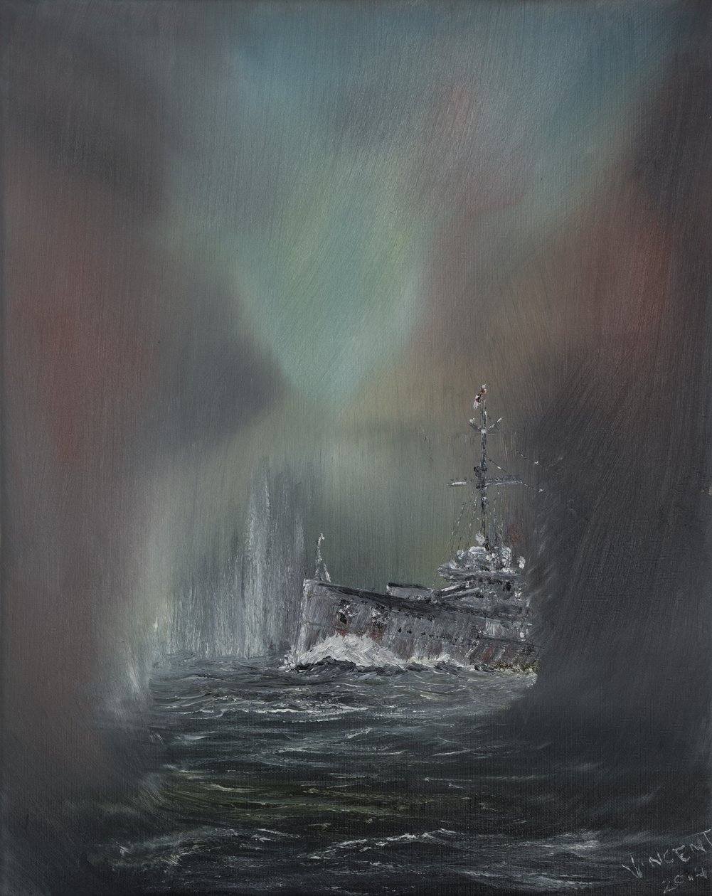 Jylland 31. maj 1916, 2014, (Olie på lærred) af Vincent Alexander Booth