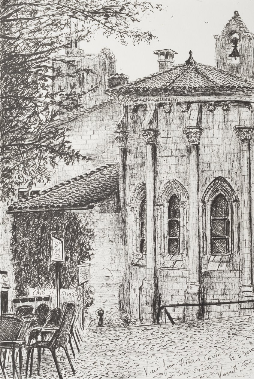Saint Emilion Frankrig, 2010, (blæk på papir) af Vincent Alexander Booth