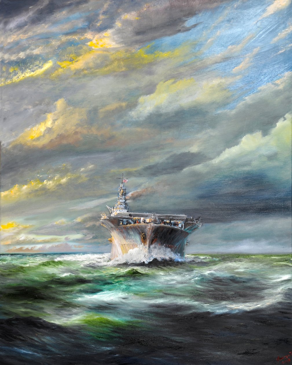 USS Enterprise vender tilbage til Pearl, 2019, af Vincent Alexander Booth