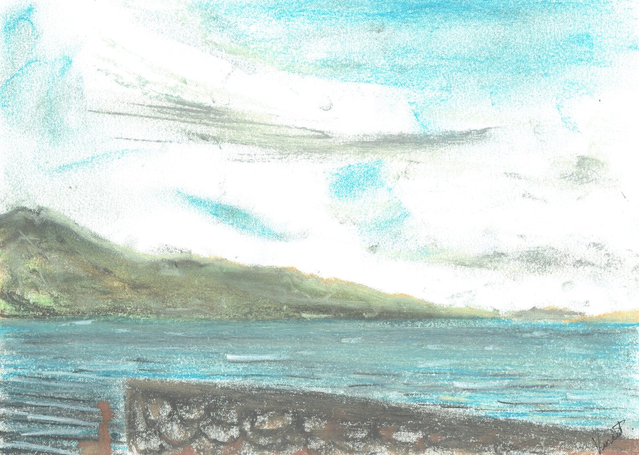 scene overfor Jura, 2005, (pastellfarver på papir) af Vincent Alexander Booth