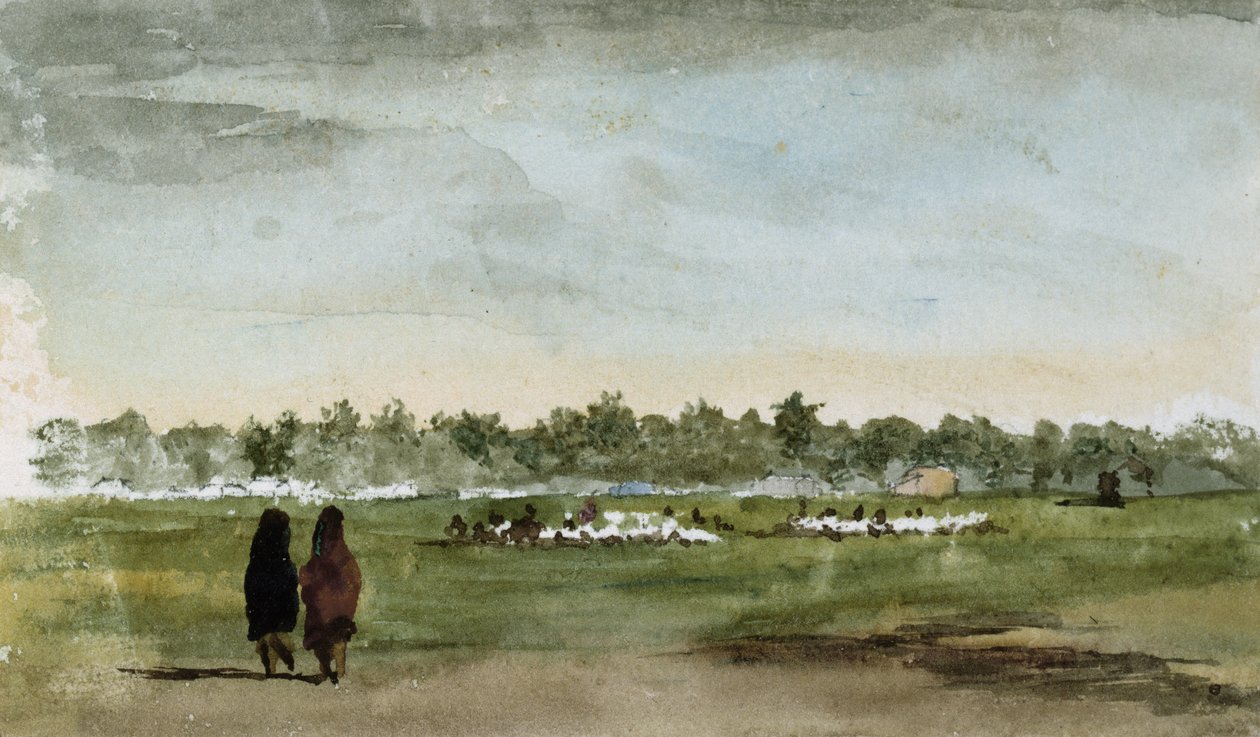 Osage Race Course, Southern Kansas, 1869-71 (wc på papir) af Vincent Colyer