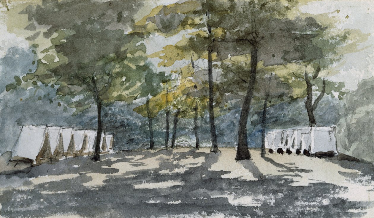 Tents at the Agency, Arizona, 1869-71 (wc på papir) af Vincent Colyer