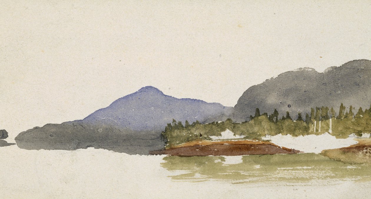 Western Lake View, 1869-71 (wc på papir) af Vincent Colyer