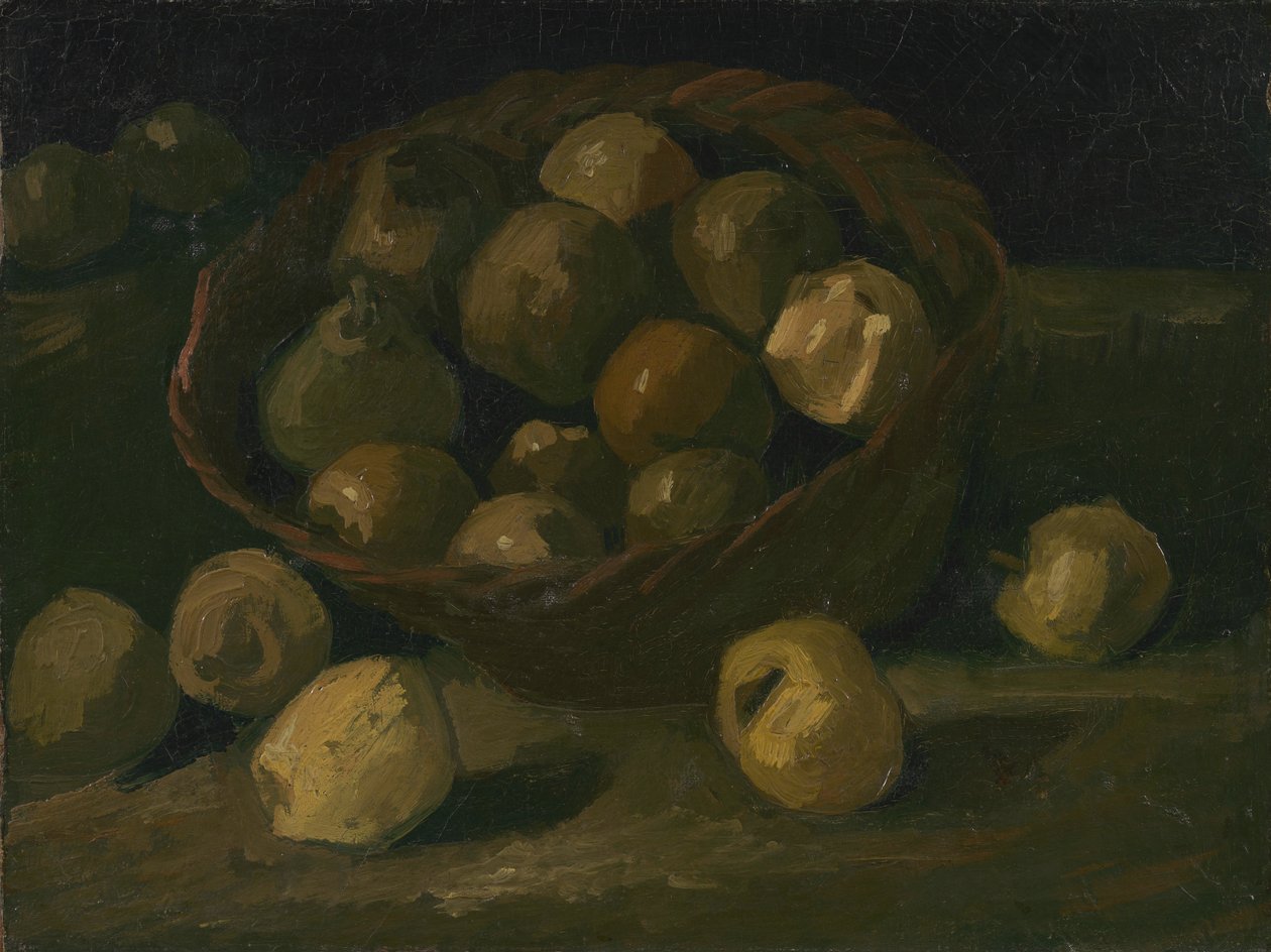 Kurv med æbler af Vincent van Gogh