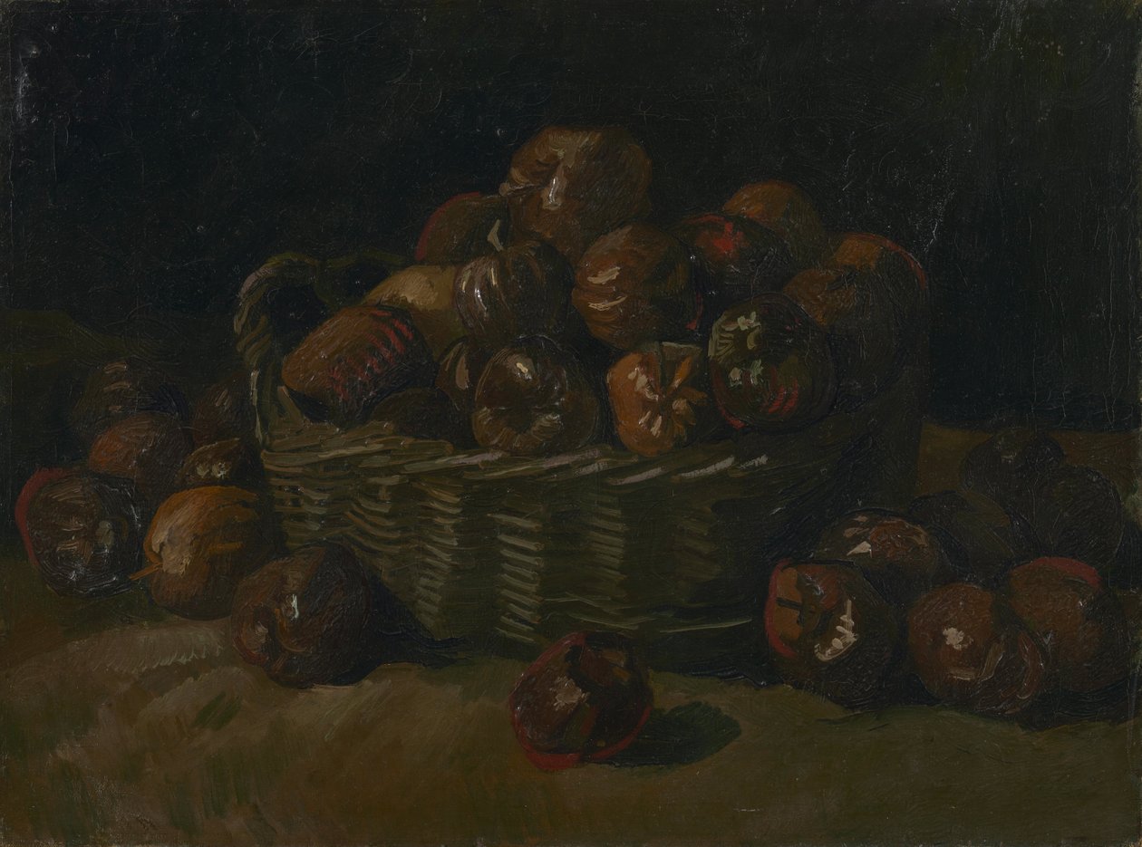 Kurv med æbler af Vincent van Gogh