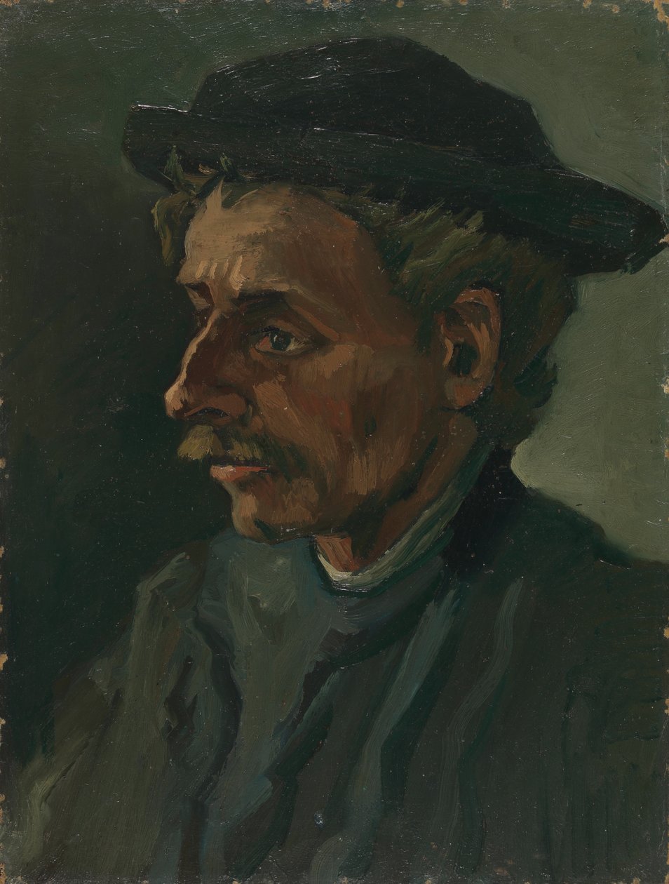 Hoved af en mand af Vincent van Gogh