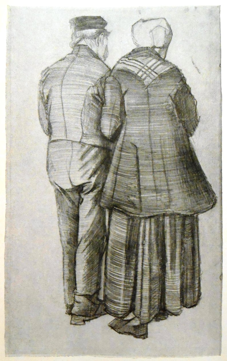 Gammelt par set bagfra af Vincent van Gogh