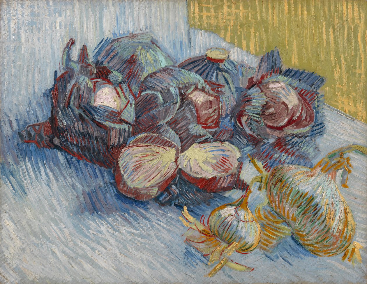 Rødkål og løg af Vincent van Gogh