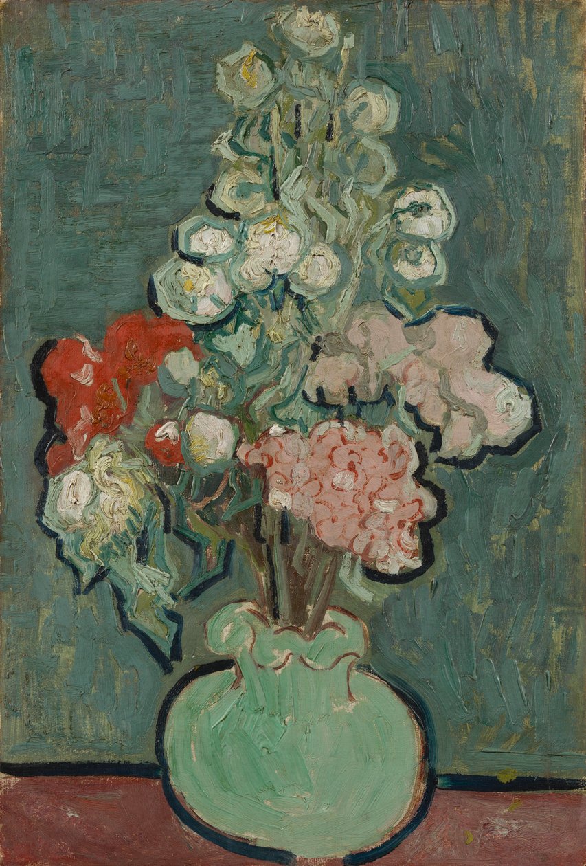 Vase med blomster af Vincent van Gogh